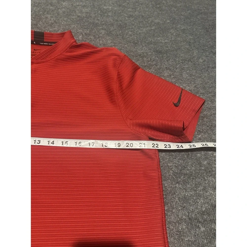 Nike Polo Shirt Mens L Red Tiger Woods Dri-FIT Golf Blade Collar CT3795-687